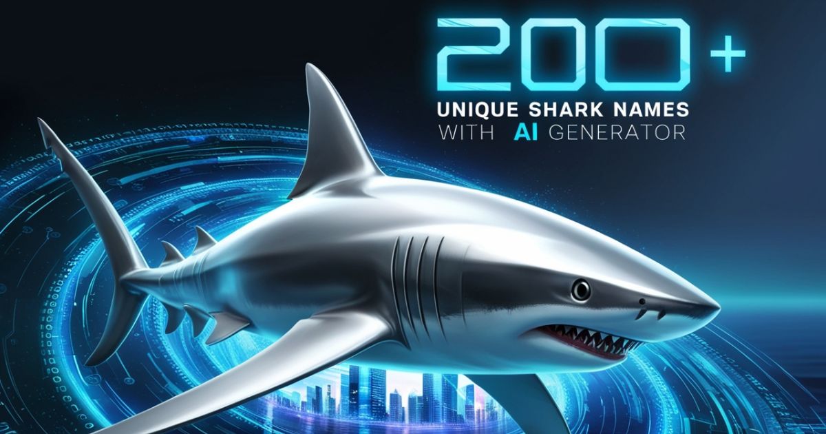 200+ Unique Shark Names With AI Generator