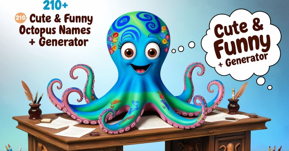 210+ Cute & Funny Octopus Names + Generator