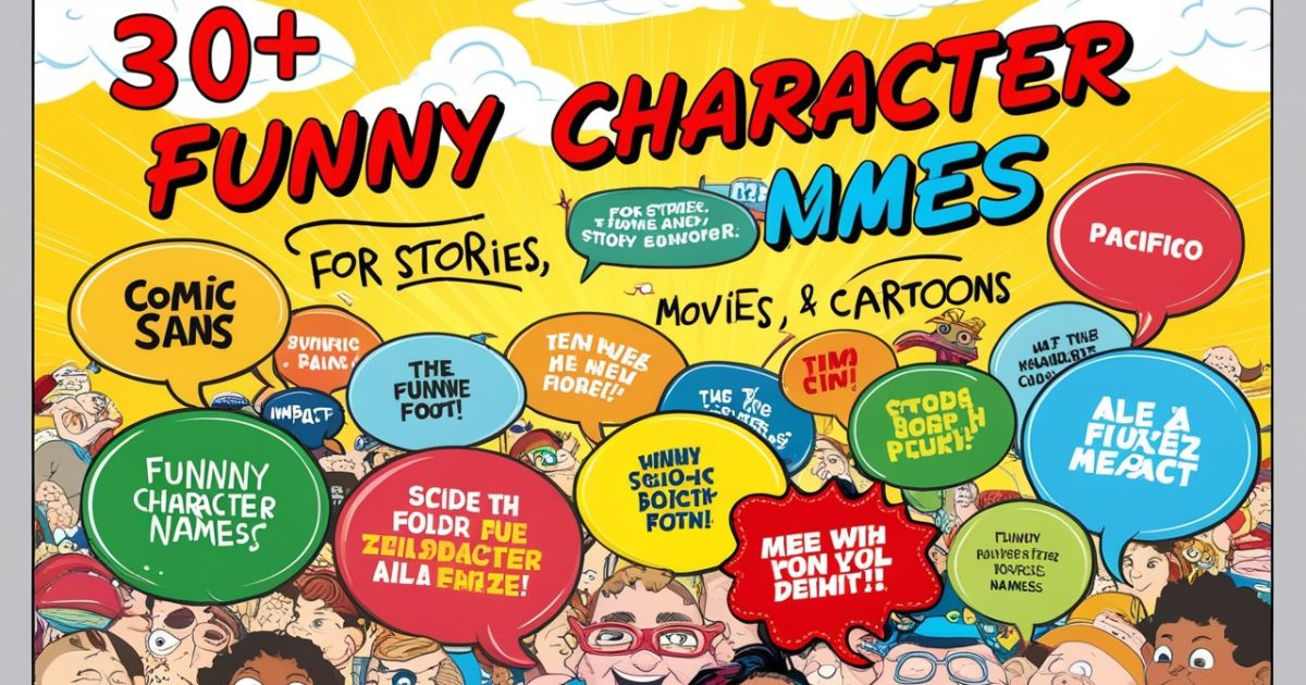 300+ Funny Character Names For Stories, Movies, And Cartoons