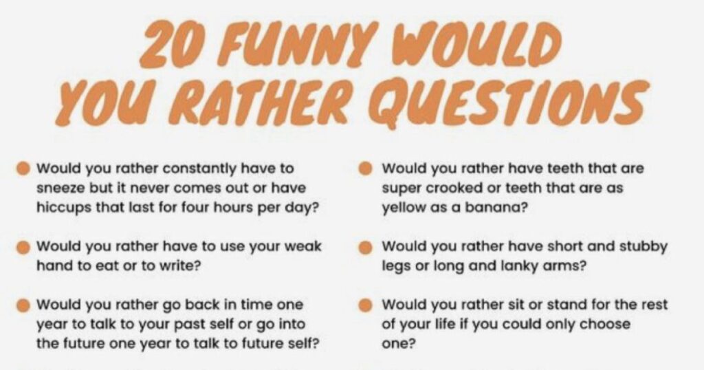 This or that questions for families