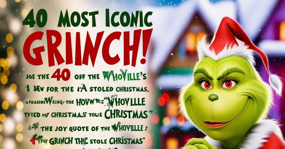 40 Best Grinch Quotes from 'How the Grinch Stole Christmas'