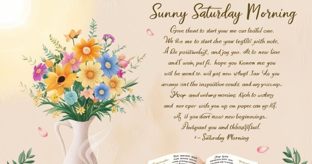 Good Saturday Morning Blessings
