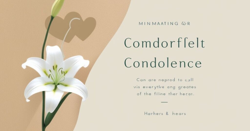 Short Condolence Messages When Recipient Is Grieving a Loss of One