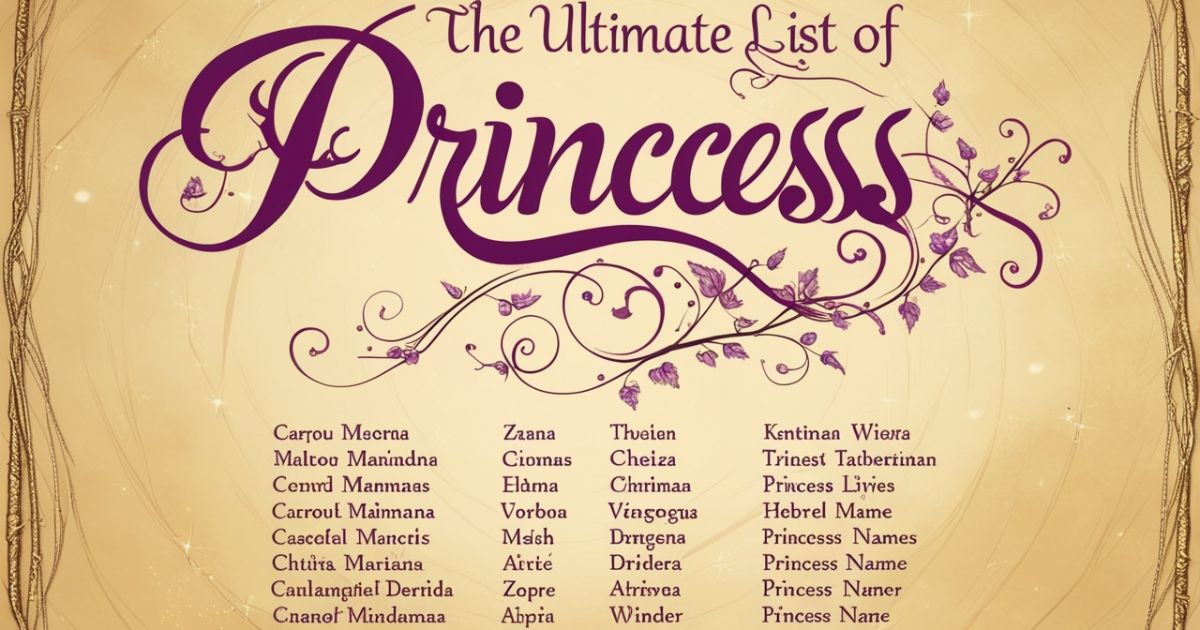 The Ultimate List of Princess Names: Elegant, Magical, and Timeless