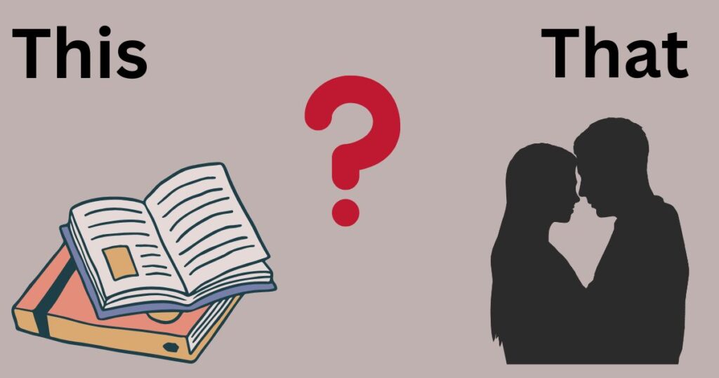 This or that questions for book lovers