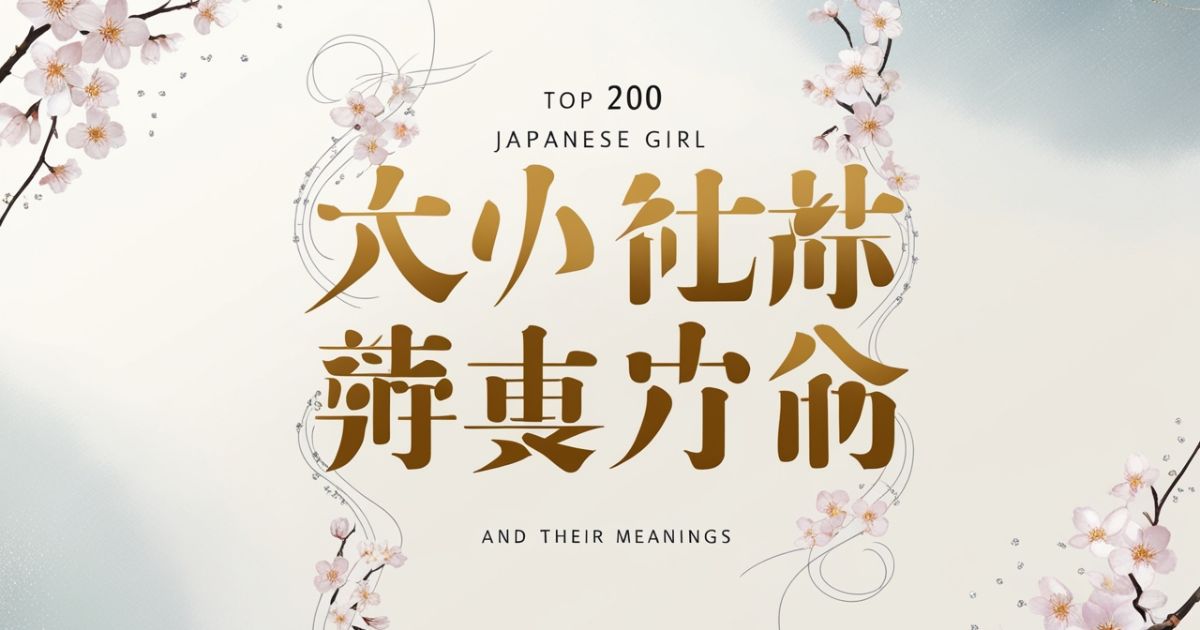 Top 200+ Japanese Girl Names and Their Meanings