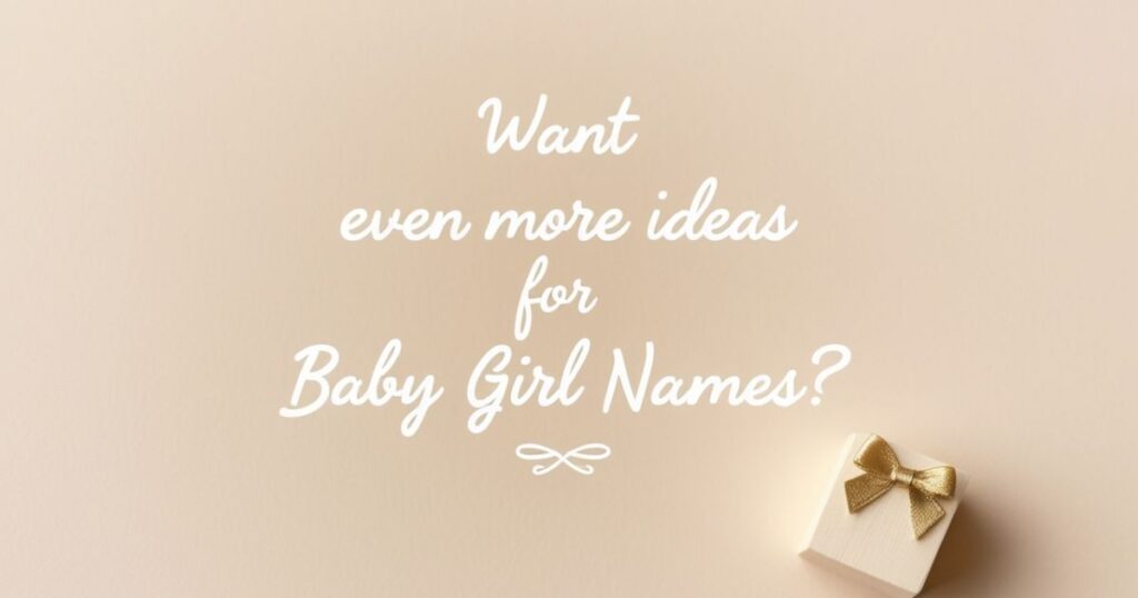 Want Even More Ideas for Baby Girl Names?